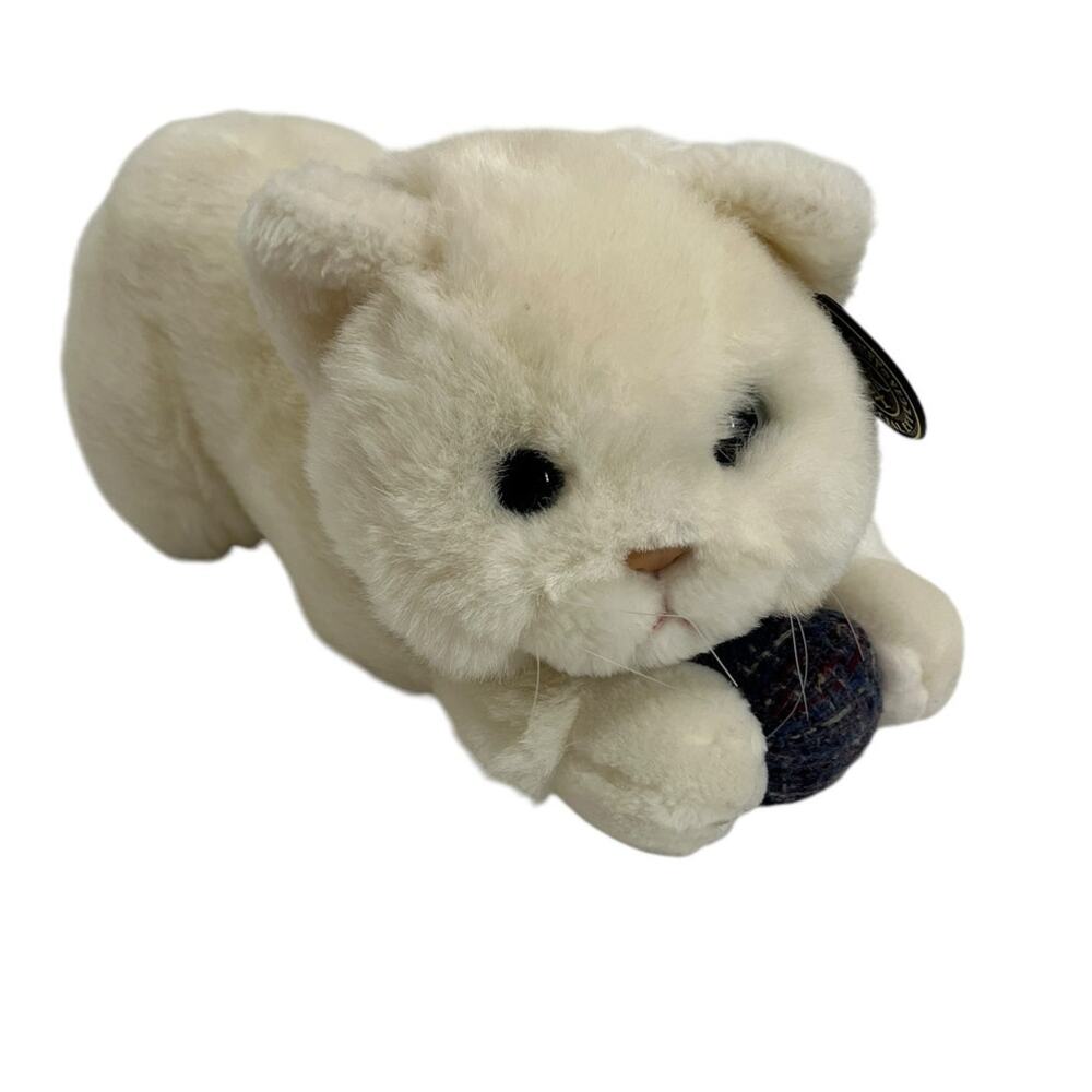 POLAR PUFF 24K Vintage Rare Felicia White Kitten Stuffed Animal Plush